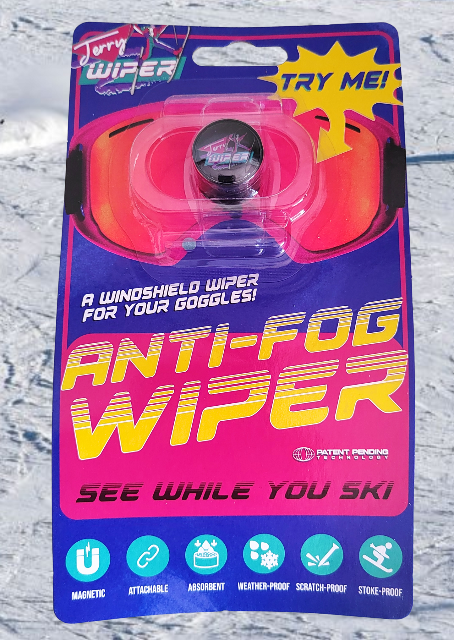 Magnetic Anti-Fog Wiper | Ski & Snowboard Goggle Anti-fog | Absorbent Microfiber Technology